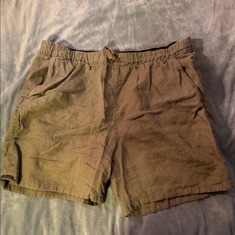 Everlane Khaki Men's Flat Front Shorts